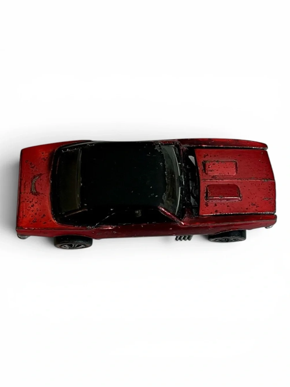 Vintage Hot Wheels Redline 1967 Custom Camaro Red w/Black Roof USA